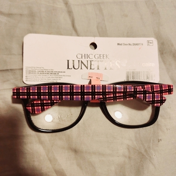 Geek Chick Nerd Halloween Costume Cosplay Headband Bowtie Glasses Pocket Protect - Picture 5 of 11